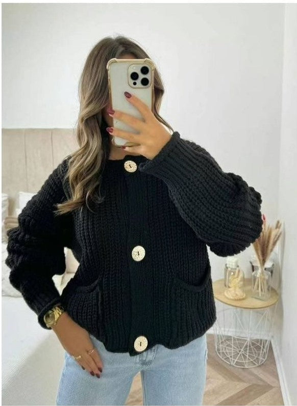 Cardigan en côtelé tendance